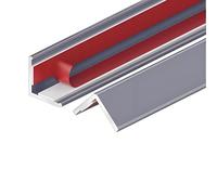 Da Attaccare E Staccare/Striscia Di Soglia Autoadesiva/Striscia Di Transizione Per Pavimenti In Alluminio/Modanatura Di Finitura (confezione Da 1)(Light gray,1.5 * 1.5cm)