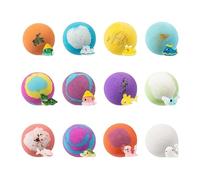 da bagno con giocattoli, 12 pezzi colorato schiumogeno, palline da bagno e giocattoli - Trim per cesto - per adolescenti amici, ragazzi e ragazze e figli