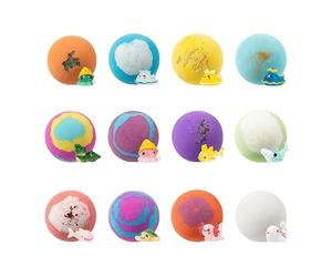 da bagno con giocattoli, 12 pezzi colorato schiumogeno, palline da bagno e giocattoli - Trim per cesto - per adolescenti amici, ragazzi e ragazze e figli