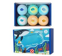 da bagno in schiuma per bambini, 6 pezzi, bagno rinfrescante per la pulizia del corpo da ammollare, con figure di animali da giocare, per area spa, impianto alberghiero, in viaggio, a casa, in