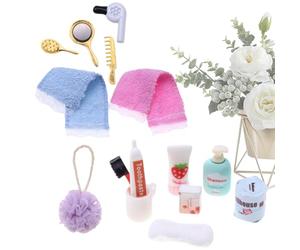 da bagno per la casa, da bagno per la casa, 1:12 accessorio di gioco per le s, set di di vanità in miniatura, pettine per secchi