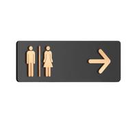 da bagno unisex in acrilico, autoadesiva, per ristorazione, centro | Cartello decorativo per servizi igienici per ufficio, strutture pubbliche, unisex, cartello di avvertimento in acrilico