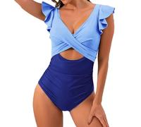 Da Bagno Uomo Piscina pezzi Dimagrante e Protettore per Donna con Spalline Abito Largo Inverno, Marina, S