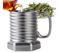 Da Caffè A - Design A Vite Da 380 Ml, Bicchieri A Forma Esagonale, Manico A Unico | Contiene Bevande Con Temperatura Calda E Fredda | Utilizzare Per Cappuccino, Latte, Cacao, Vin