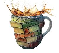 da caffè a forma di libro Creative Vintage Drinkware | Tazza d'acqua con manico per gli amanti della letteratura, lettura, pausa, collezione, casa, cucina, libreria, studio