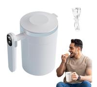 da caffè auto-mescolante, 400 ml, miscelatore automatico magnetico per bevande, elettrica per mescolare il latte con display LCD della temperatura, per ufficio, viaggi, casa, latte