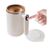 Da Caffè Auto-Mescolante - Acciaio Inossidabile 400ml | Bicchiere Automatico Ricaricabile USB Con Termografo LCD Integrato with Per Freddo, Picnic, Tè, Cioccolata Calda Fe | Casa Campeggio Escur