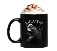 da Caffè - Ceramica Decorazione Divertente per la Casa | Caffè Corvo Con Atteggiamento Sarcastico,per Tè Cappuccino Succo Birra Vino Cucina Salotto Ufficio Viaggio Picnic Festa Vacanza Donne Uomini