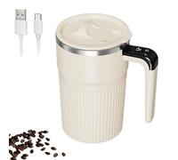 da caffè con agitazione automatica, contenitore per miscelazione ricaricabile, 400 ml, con display di temperatura, da caffè con agitazione elettrica, per casa, viaggi, ufficio, scuola