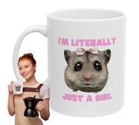 da caffè con criceto triste, 325 ml, divertente da caffè in ceramica, design con criceti tristi, simpatica bevanda umoristica, fa ridere tutti, donne uomini, ufficio, casa, cucina, regalo