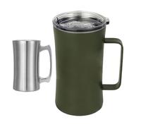 da caffè con manico, doppia parete isolata, materiale ecologico riutilizzabile, design ergonomico leggero, copertura resistente agli spruzzi, da viaggio multifunzionale, per il
