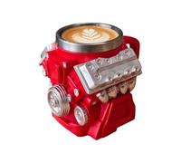 da caffè con motore isolata - Design retrò a tema V8, struttura in ceramica resistente, sicura per bevande calde e fredde, oggetto da collezione unico | Laboratorio di studio per garage di mecca