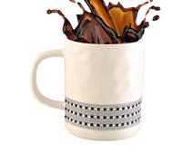 da caffè con strass, da latte per colazione, 300 ml, contenitore in ceramica per succhi, birra, vino, multiuso per tè e caffè
