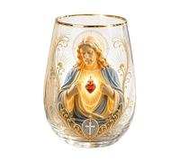 da caffè cristiana - in Gesù 400 ml, bicchiere da bere ergonomico antiscivolo con motivo floreale, da collezione per caffè, tè, succo di birra, bevande al whisky, per maggio