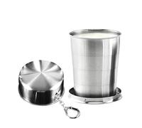 da caffè da viaggio, 2 pezzi, pieghevole, in acciaio | Tazza da viaggio per caffè, per campeggio, pesca, viaggi in spalla, sport, avventura