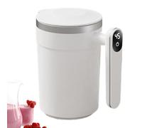 da caffè da viaggio in acciaio, impermeabile, per miscelazione automatica, pesante, grande, riutilizzabile, termica, da tè da viaggio, magnetica con manico per coperchio,