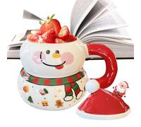 da caffè di Natale - 01 - 500 ml, spezie, tazze da caffè, di cioccolata calda | Tema di Natale, ceramica per coppie, migliori amici, a forma di albero, bicchieri da caffè per casa vacanze