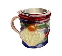 da caffè dipinta in 3D, in resina colorata, design impilabile per decorare la casa, perfetta per lettori, scrittori, bibliotecari, amanti della letteratura, accessorio per ufficio o studio a
