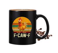 Da Caffè Divertente Con Gallina | Bicchiere in Ceramica da 350ml per Bevande Calde e Fredde,da Caffè Mattutina Spassosa - per Casa Ufficio Scuola Appartamento Dormitorio Soggiorno Sala da Pranzo