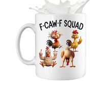 Da Caffè Divertente Originale Mug In Ceramica Con Gallina Che Beve Acqua | Mug Buffo per Bevande per Ufficio Scuola Bar Appartamento Casa Colonica Soggiorno Sala da Pranzo Cucina Bianco