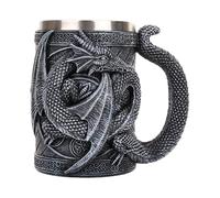 da caffè Dragon - Bicchiere da birra medievale 3D - Bicchiere in acciaio per gli amanti 'acciaio inossidabile, novità, gotico, per feste gotiche, decorazione, collezionista
