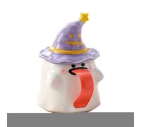 da caffè e tè con fantasma, in ceramica con motivo fantasma, divertente e spettrale per bevande calde, regalo per donne, uomini, bambini, lavabile in lavastoviglie, per la mattina