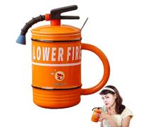 da caffè estintore, da caffè creativa, regalo in ceramica rossa, fantastica in ceramica, regalo per caserma dei pompieri, ideale per, decorazione per i pompieri, per