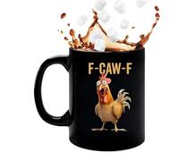 Da Caffè F CAW F - Decorazione Per Tutte Le Stagioni Da 350 Ml, Tazze Da Caffè In Ceramica F-Caw-F Gallo, Novità FCAWF Meme Gallo Che Canta Birra Per L'ufficio Domestico Decorazione Da Scrivania