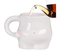 da caffè Fat Belly - da caffè divertente in ceramica che pizzica il grande ventre | Stoviglie da tè di novità fatte a mano, simpatiche tazze Kawaii da 320 ml per la festa della mamma