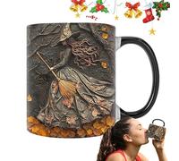 - da caffè in ceramica - con tema gotico stregoneria, gatto e stelle, 340 ml, nuova per Halloween, stregoneria | regalo per lei, streghe, sorelle, migliore amica, cucine