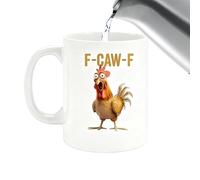 da caffè in ceramica da 350 ml con stampa di gallo umoristico, tutto bicchiere stagionale per tè, latte, cioccolato, birra, cucina robusta per casa, campeggio,