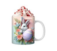 da caffè in ceramica Easter 9,5 cm 350 ml, design coniglietto a prova di perdite, finitura resistente, adatto per uso domestico, tavolo da ufficio