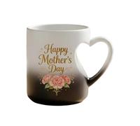 da caffè in ceramica, sensibile al calore, cambia colore, con manico, da caffè in ceramica a forma di cuore, per tè, latte, succo di frutta, acqua, come regalo per la festa della mamma
