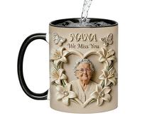 da caffè in ceramica, stoviglie decorative per bevande, da 300 ml per bevande fredde e calde, per donna, nonna, mamma, latte, cappuccino, bibite, birra, casa, ufficio, compleanno