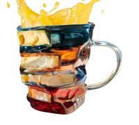 da caffè in - da caffè in 3D dipinta libri | Statua da collezione per amanti della letteratura | per libri dipinti | Drinkware per la scuola del dormitorio