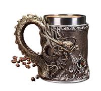 da caffè in metallo - 14 x 9 x 17 cm Tazze di drago novità, Bicchieri retrò con manico ergonomico, Tazze per bevande Decorazione domestica | per tè freddo caldo latte acqua bevanda scrivania