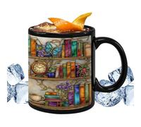Da Caffè - Migliora I Momenti Di Lettura E Celebra La Letteratura, Design Da Libreria Da 350 Ml, 9,5x8 Cm + Impugnatura Ergonomica, Ceramica Robusta Di Alta Qualità, Per Scrittori E Amanti Dei L