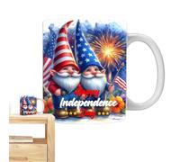 da caffè patriottica, del giorno 'indipendenza - Coppa del latte patriottica del 4 luglio, in ceramica patriottica per servire caffè, latte, tè o bevande, tazze