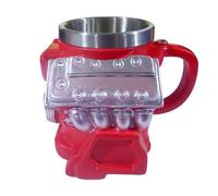 da caffè per motore automobilistico - Tza Creativa V8, Bicchieri di design automobilistico, facile da pulire, regalo meccanico durevole | latte unico per uomini adulti, amanti, appassionati