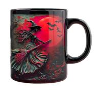 da caffè strega - tè in ceramica da 325 ml, bicchieri stravaganti a tema strega, incantevole per l'ora del tè rilassante, ideale per rituali mattutini e serali