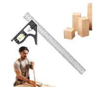 da Carpentiere - Righello Di Precisione Per Intelaiatura | Set Di Combinata Regolabile In Acciaio Inossidabile,Per Fai Da Te, Falegnami, Elettricisti, Marcatura E Lavorazione Metalli
