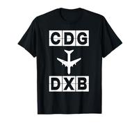 da CDG a DXB Route Paris Dubai Maglietta