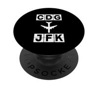 Da CDG a JFK Route Paris New York PopSockets PopGrip Adesivo
