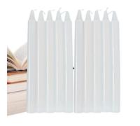 da cena affusolate - Confezione da 10 accese a lunga durata, non profumate, candelieri senza fumo | Design pulito in antigoccia, sopravvivenza di emergenza fornisce illuminazione