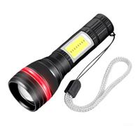 da COB e Spot Ricaricabile USB Compatto da COB e Spot Ricaricabile | Ricarica USB rapida, per zoom regolabile, corpo in alluminio leggero, ideale per emergenze e campeggio(B)