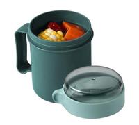 da colazione portatile - 500 ml, zuppa a prova di perdite, con fiocchi di avena e latte con cucchiaio pieghevole, per cereali da viaggio facile da pulire per adulti e pic-nic,