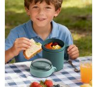 da colazione - Vasi per colazione, per cereali da viaggio e contenitore per latte | 500 ml ciotole per cereali a prova di perdite con cucchiaio pieghevole - Ciotole da zuppa con manici