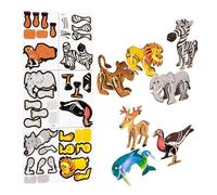 da costruzione - Giochi di puzzle interattivi con animali dei cartoni animati,Gioco 3D con Puzzle a Incastro,per Casa Asilo Compleanno Natale Capodanno Bambini e Ragazzi