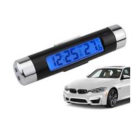 da cruscotto per auto - e termometro multifunzione 2 in 1, supporto per presa d'aria | Display retroilluminato blu per ora e temperatura precise, accessorio interno del veicolo per l