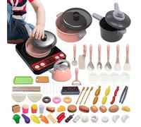 da cucina giocattolo per - 71 pezzi di utensili da cucina per gioco di ruolo | cucina giocattolo con suoni per imparare la pasticceria, per ragazze e ragazzi 3 agli 8 anni di Natale
